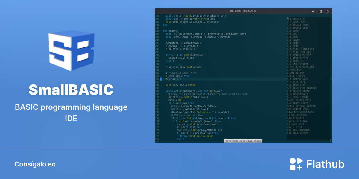 Instalar SmallBASIC en Linux | Flathub