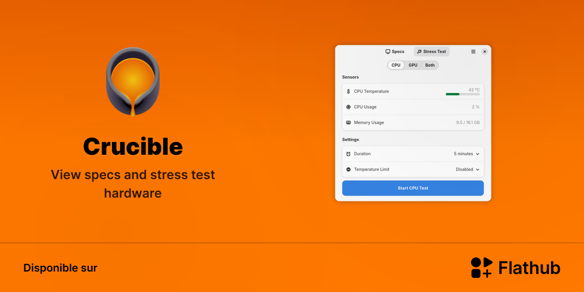 Installer Crucible sur Linux | Flathub