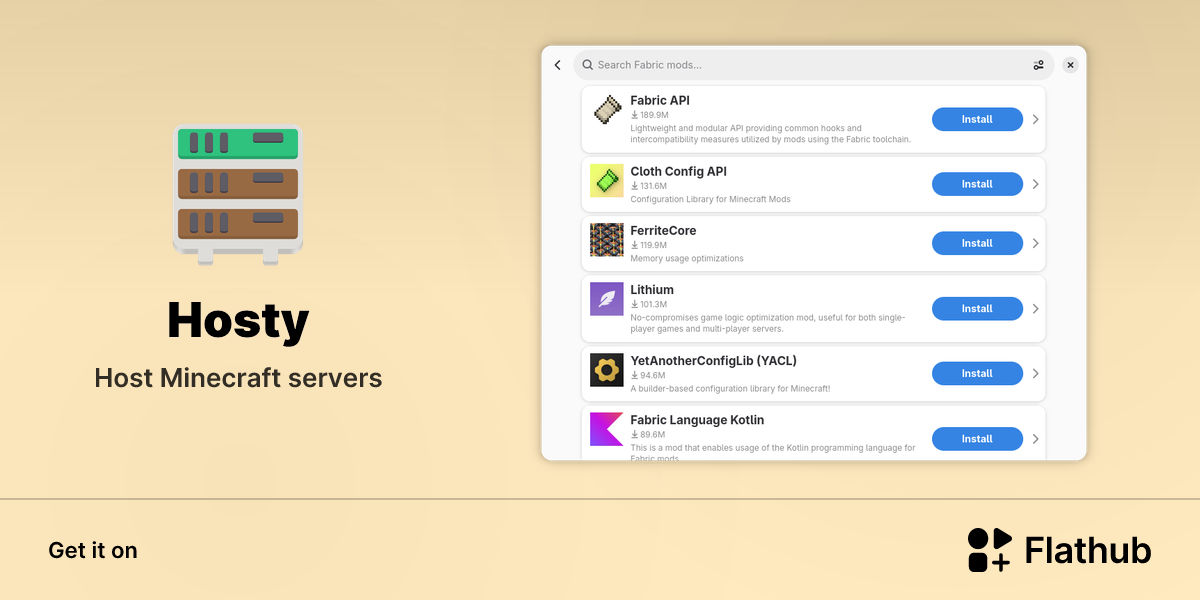 Install Hosty on Linux | Flathub