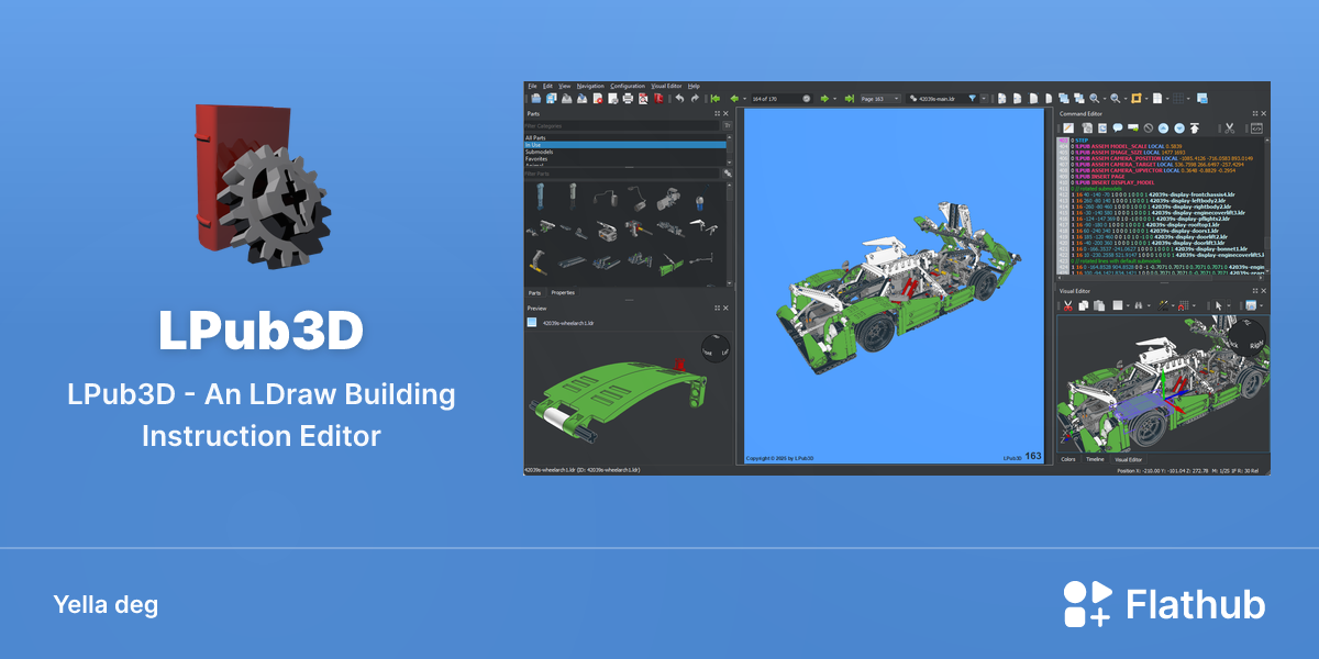 Asebded n LPub3D ɣef Linux | Flathub