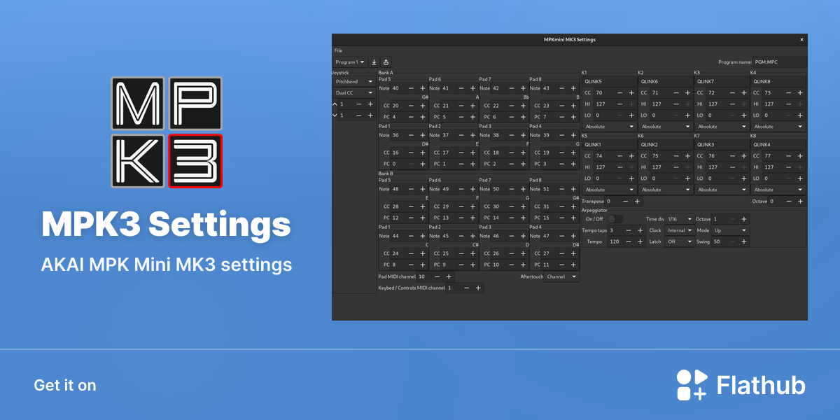Install MPK3 Settings on Linux | Flathub