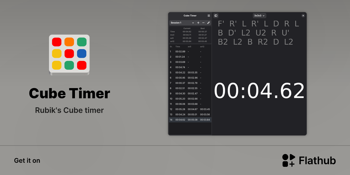 Install Cube Timer on Linux | Flathub