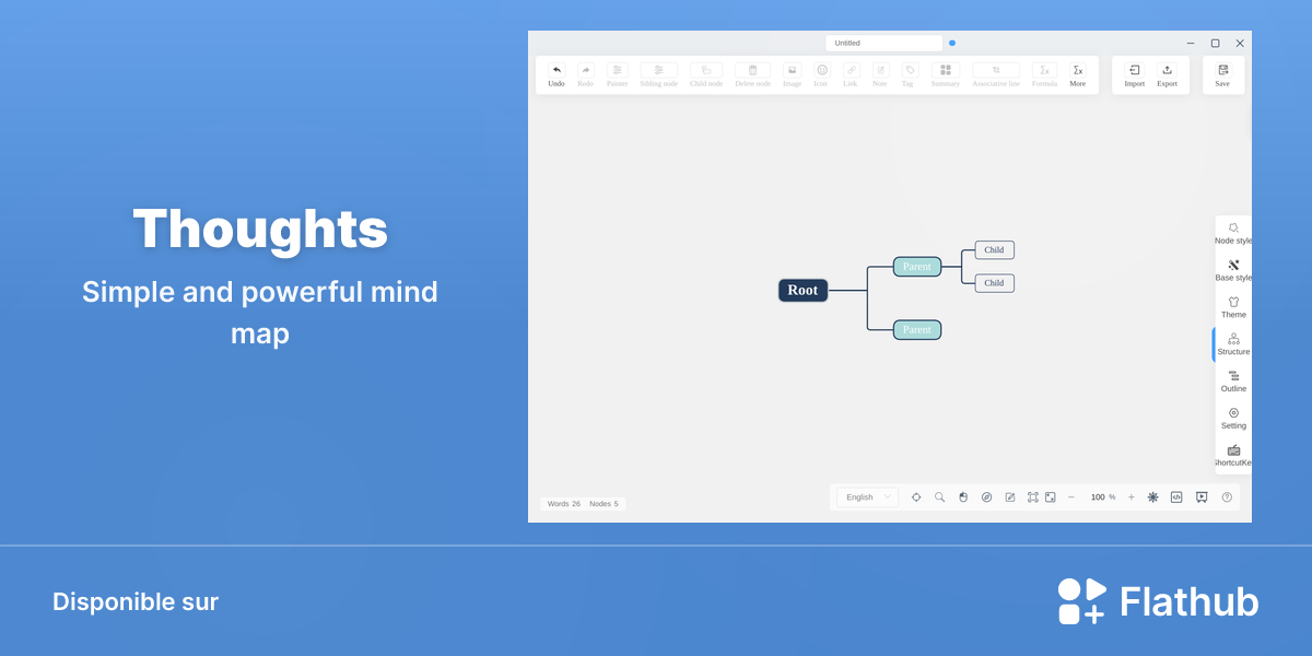 Installer Thoughts sur Linux | Flathub