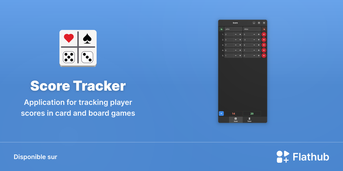 Installer Score Tracker sur Linux | Flathub