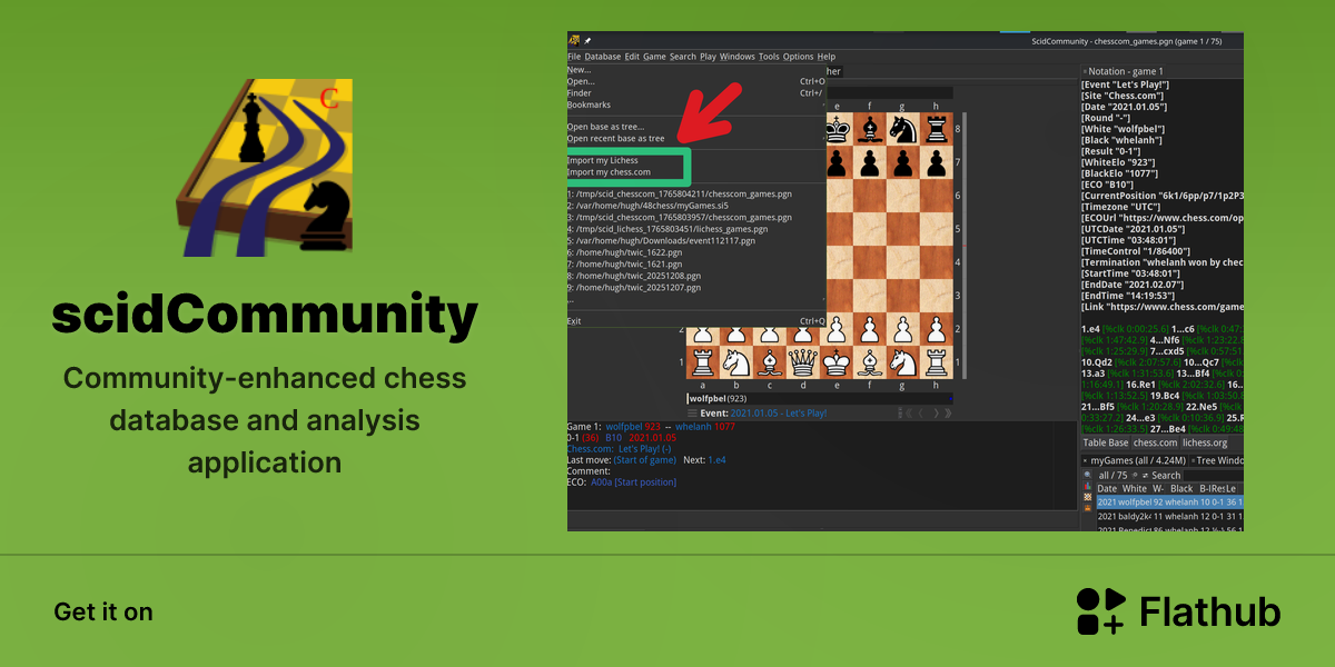 Install scidCommunity on Linux | Flathub
