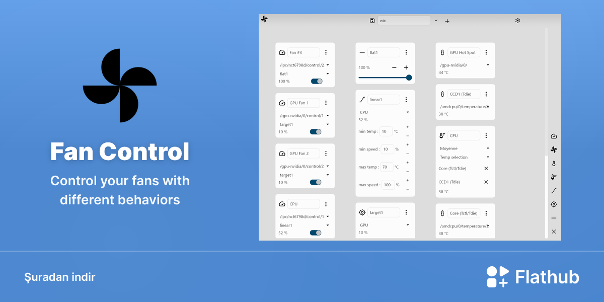 Fan Control uygulamasını Linux'ta kur | Flathub