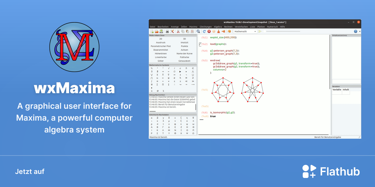 wxMaxima auf Linux installieren | Flathub