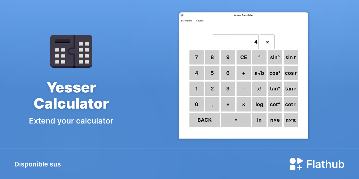 Installar Yesser Calculator sus Linux | Flathub