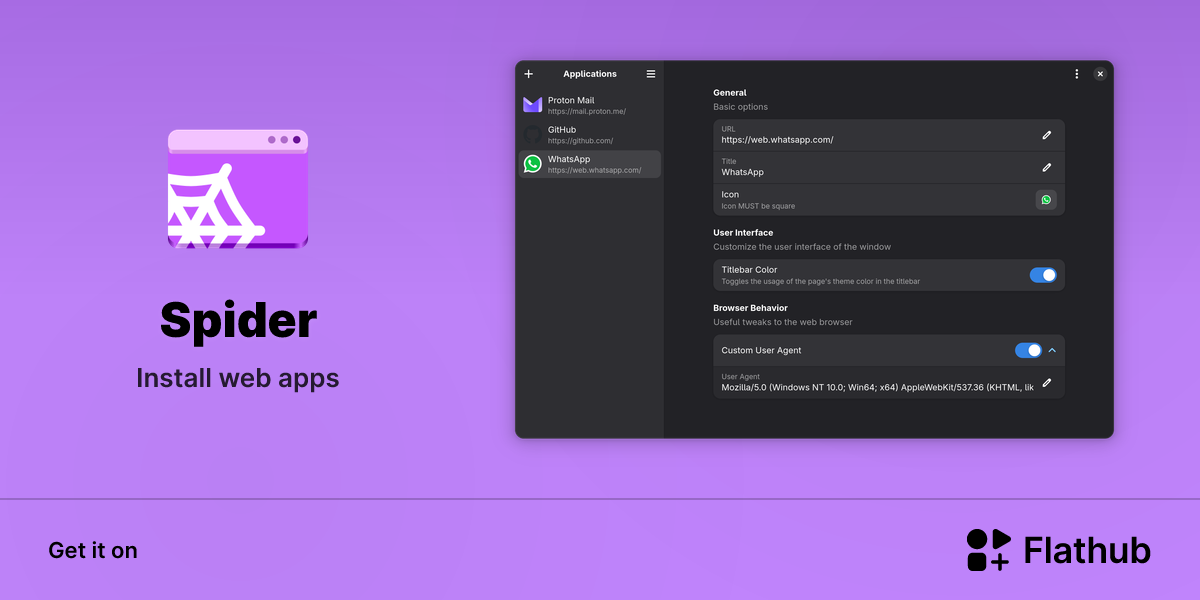 Install Spider on Linux | Flathub