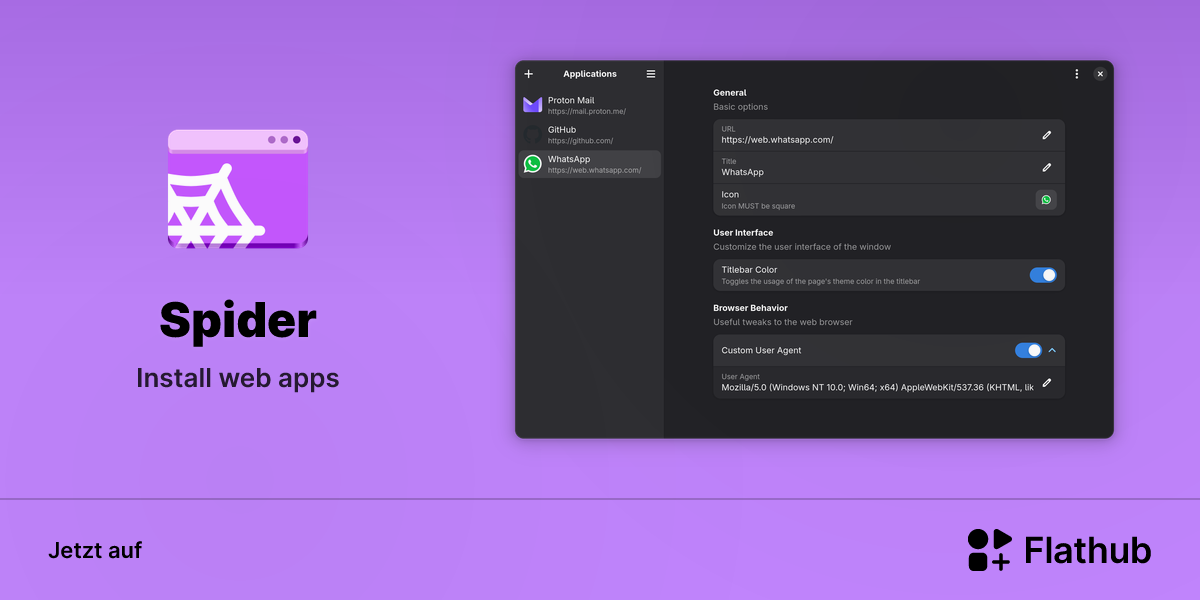 Spider unter Linux installieren | Flathub