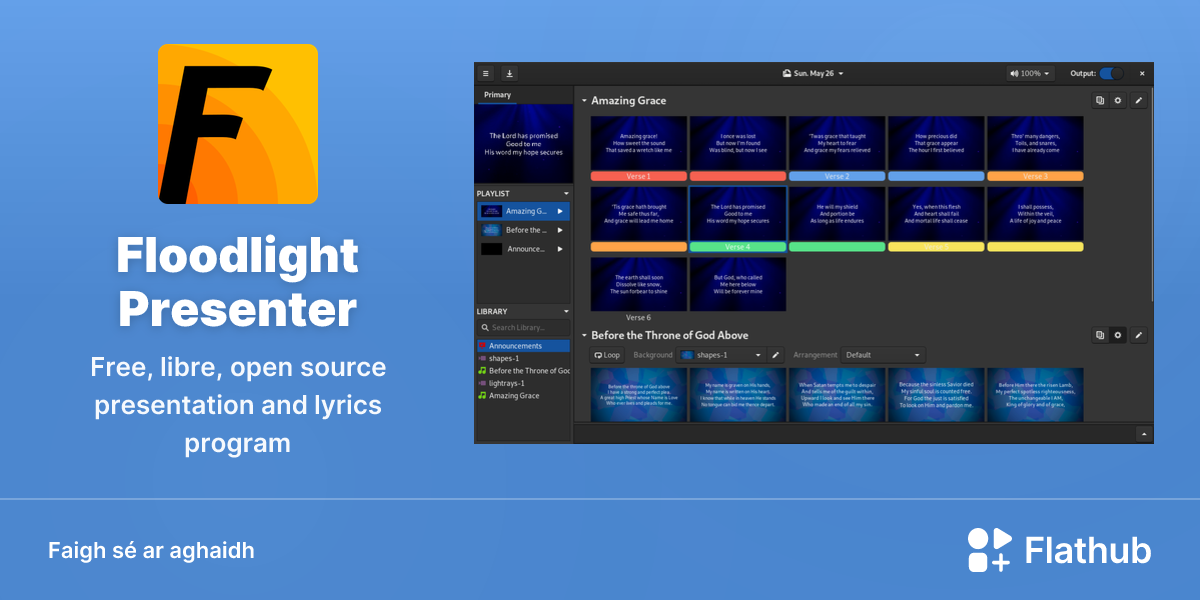 Suiteáil Floodlight Presenter ar Linux | Flathub