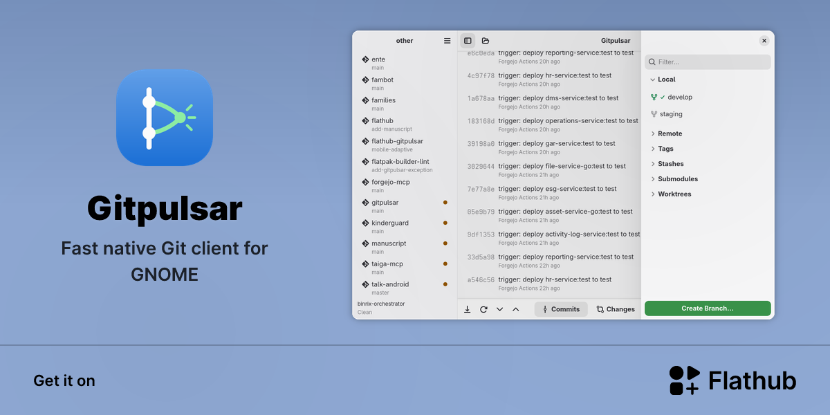 Install Gitpulsar on Linux | Flathub