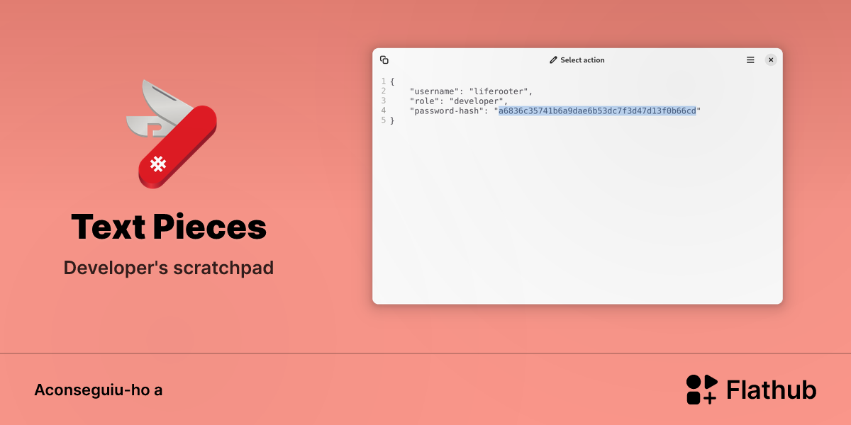 Instal·leu Text Pieces a Linux | Flathub