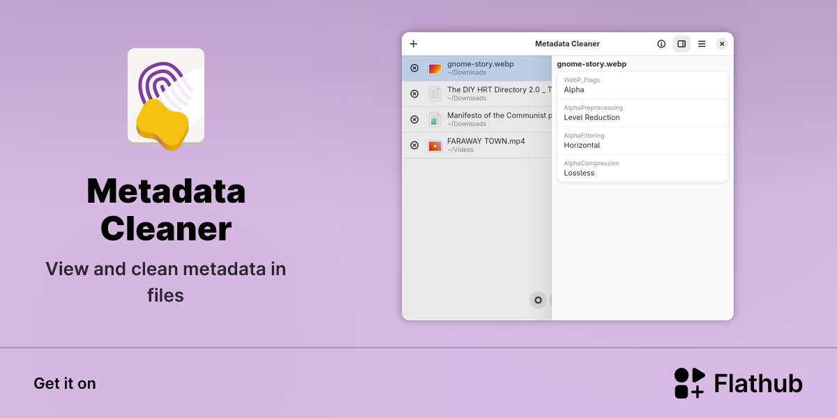 Install Metadata Cleaner on Linux | Flathub