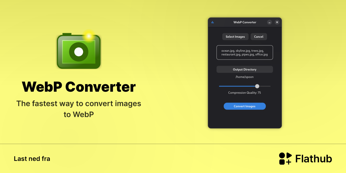 Installer WebP Converter på Linux | Flathub