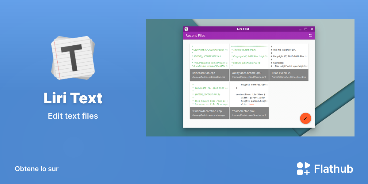 Installar Liri Text sur Linux | Flathub