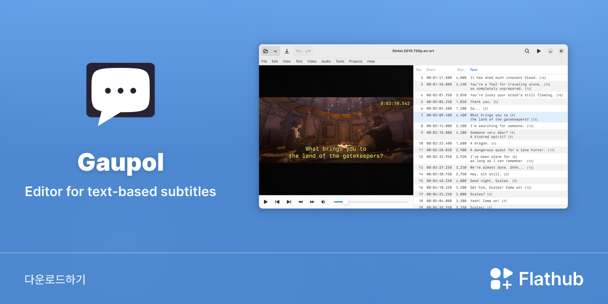 Install Gaupol on Linux | Flathub