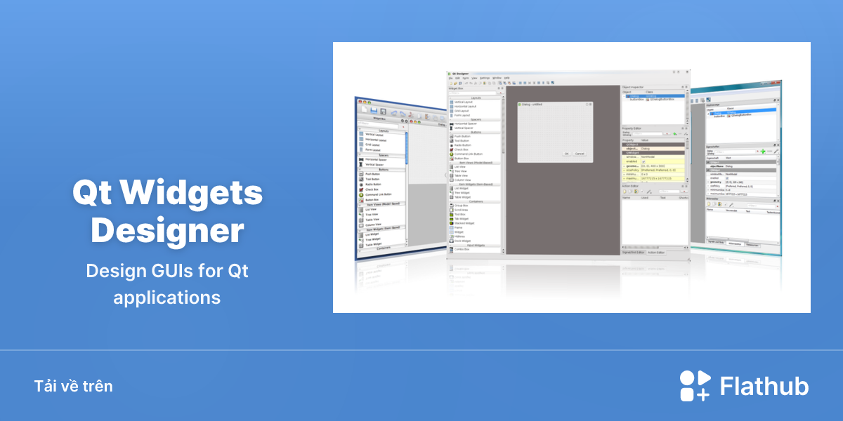 Cài đặt Qt Widgets Designer trên Linux | Flathub