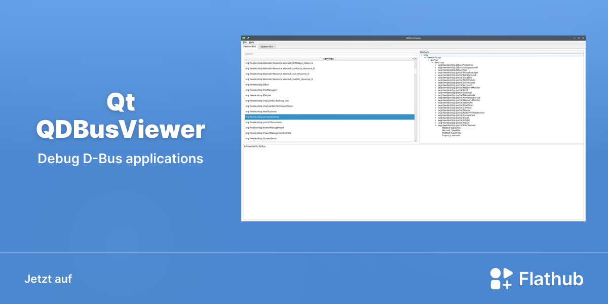 Qt QDBusViewer auf Linux installieren | Flathub