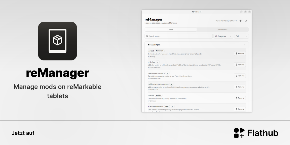reManager auf Linux installieren | Flathub