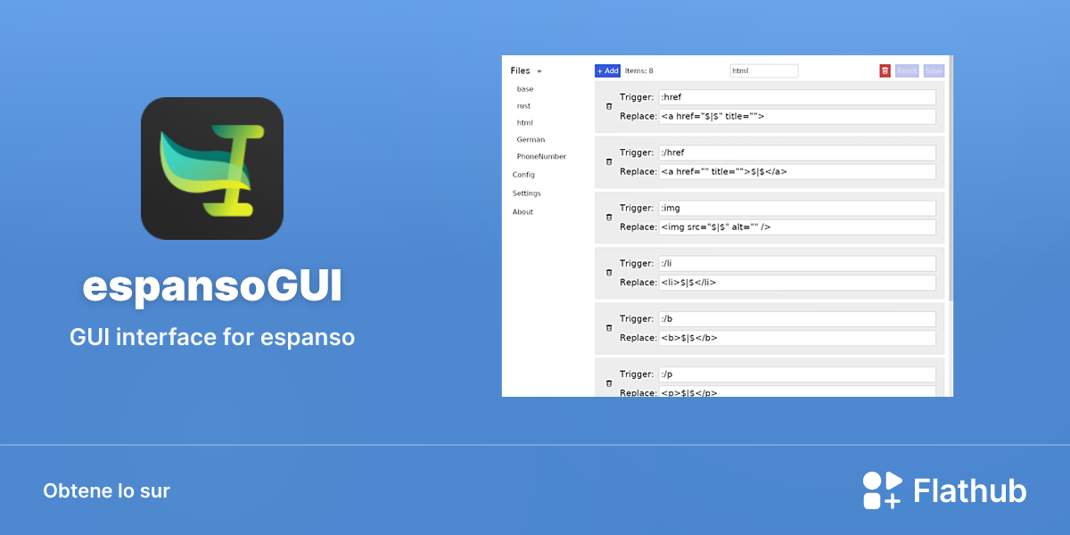 Installar espansoGUI sur Linux | Flathub