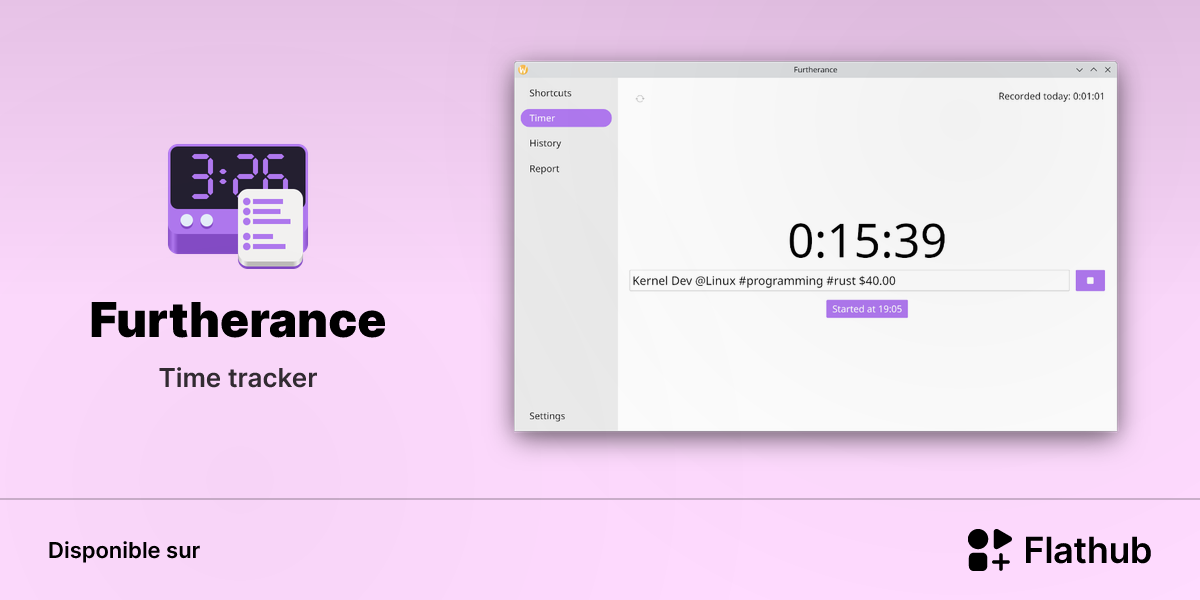 Installer Furtherance sur Linux | Flathub