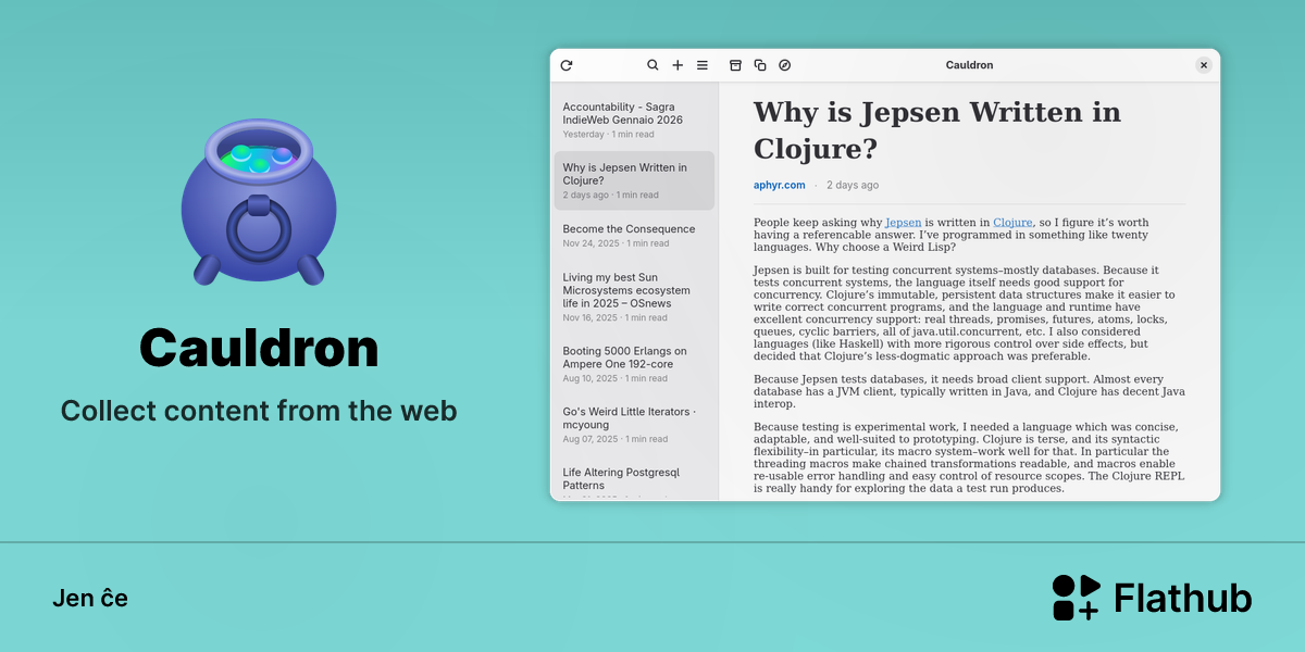 Instali Cauldron sur Linux | Flathub