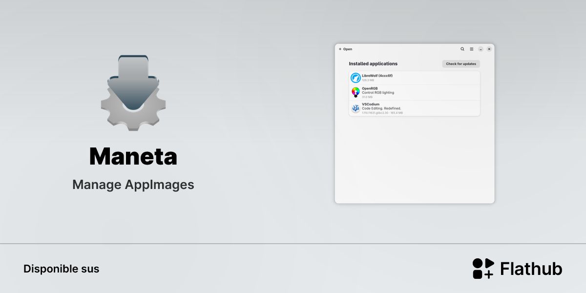Installar Maneta sus Linux | Flathub