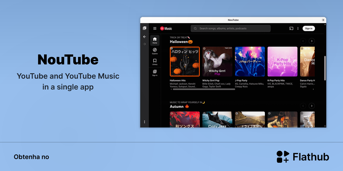 Instalar NouTube no Linux | Flathub
