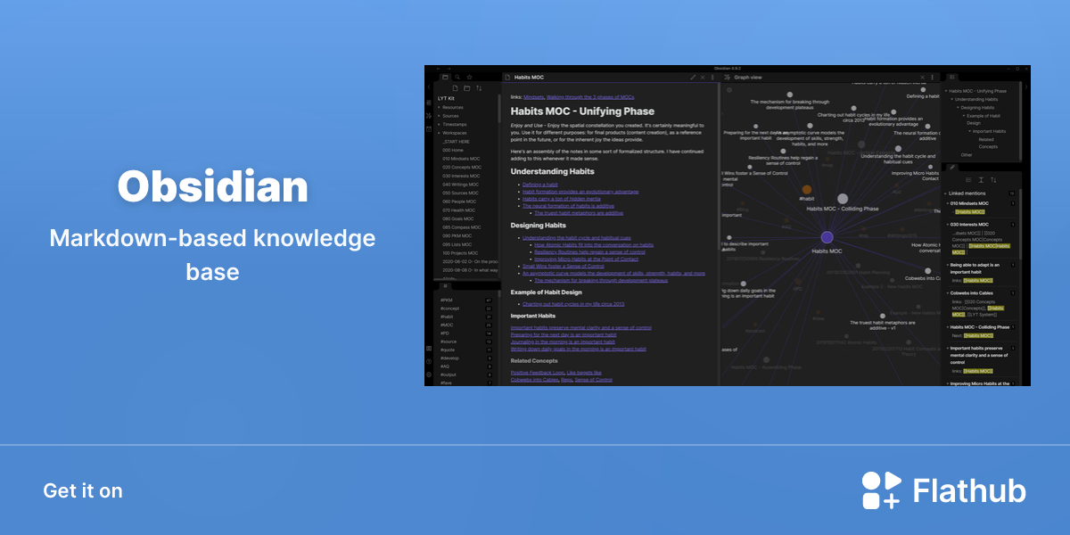 Install Obsidian on Linux | Flathub