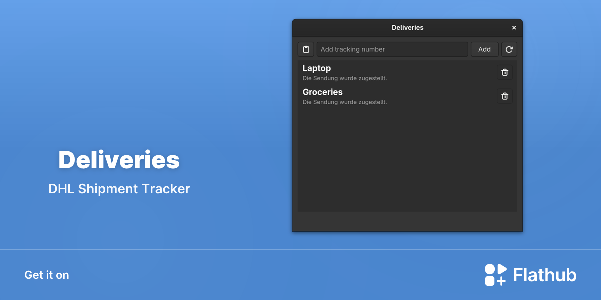 Install Deliveries on Linux | Flathub