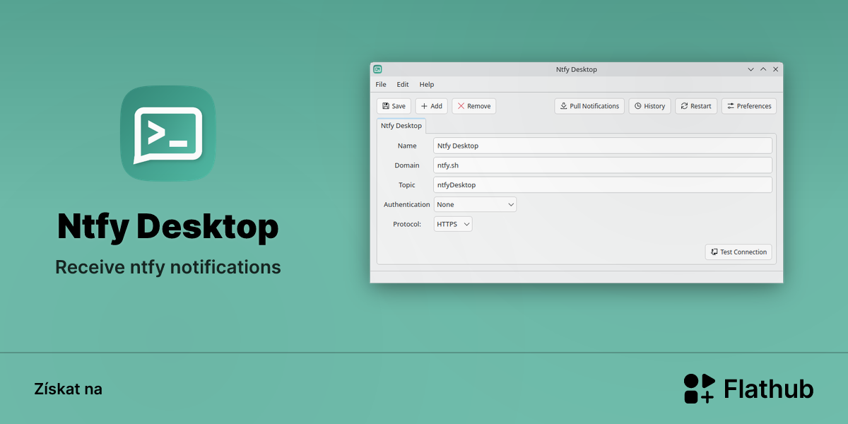 Nainstalovat aplikaci Ntfy Desktop na Linux | Flathub