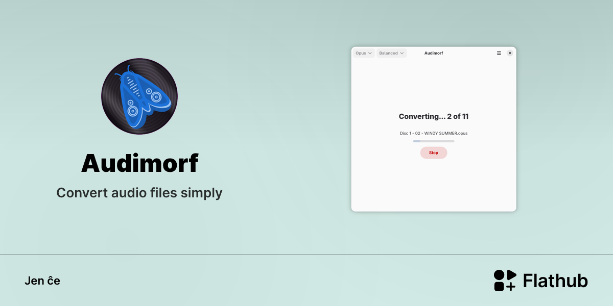 Instali Audimorf sur Linux | Flathub