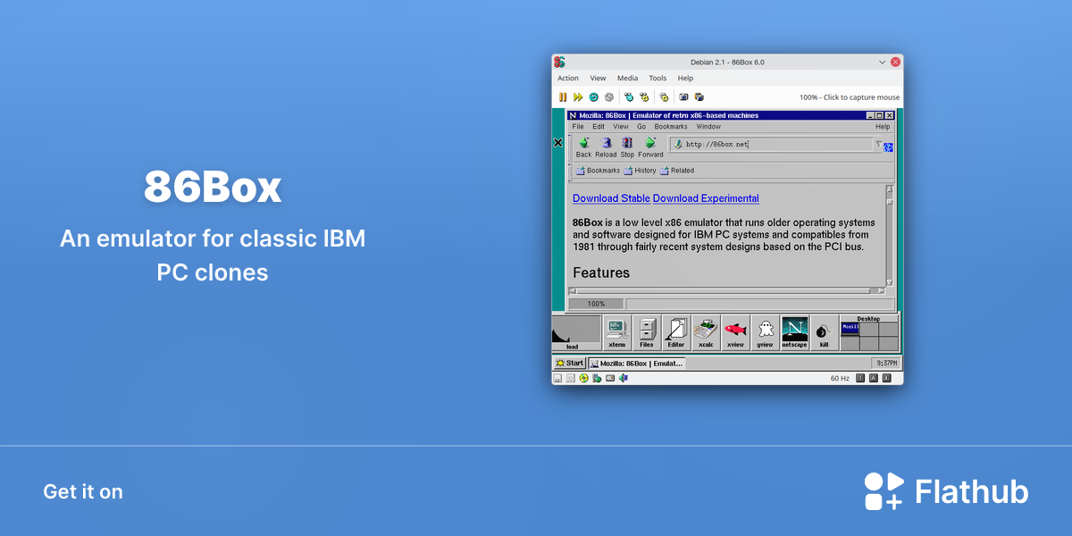 Install 86Box on Linux | Flathub