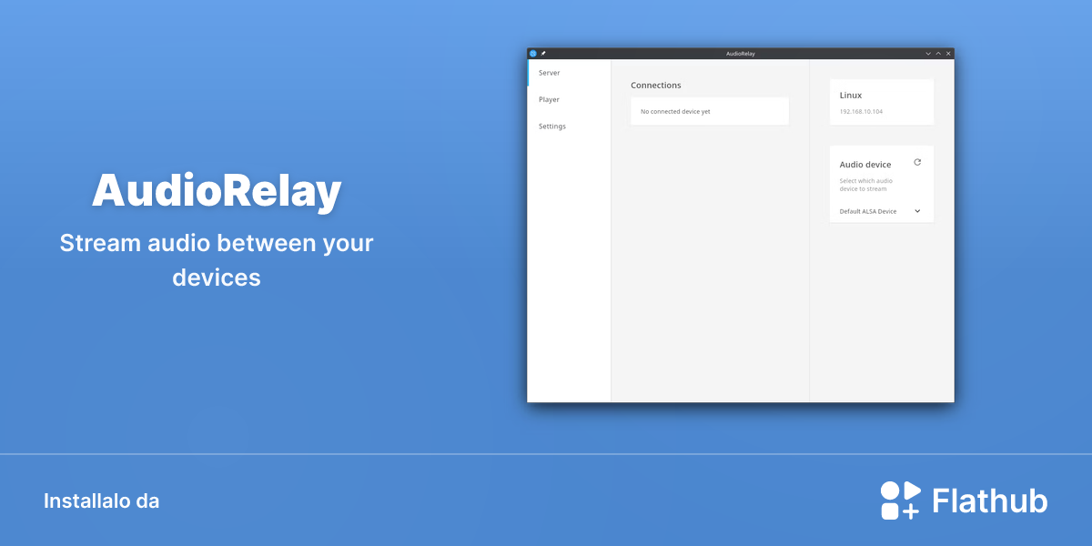 Installa AudioRelay su Linux | Flathub