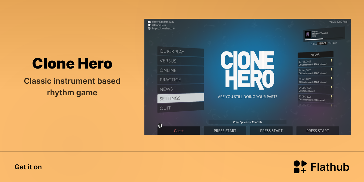 Install Clone Hero on Linux | Flathub