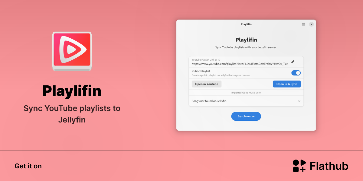 Install Playlifin on Linux | Flathub