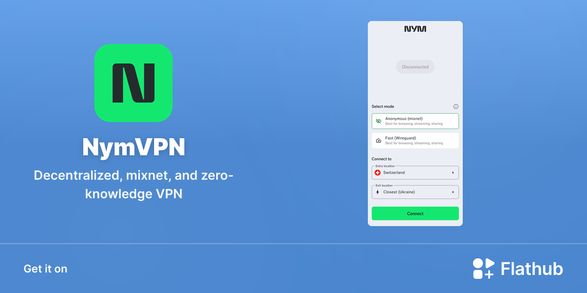 Install NymVPN on Linux | Flathub
