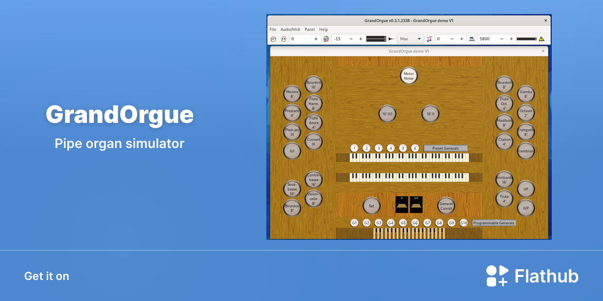 Install GrandOrgue on Linux | Flathub