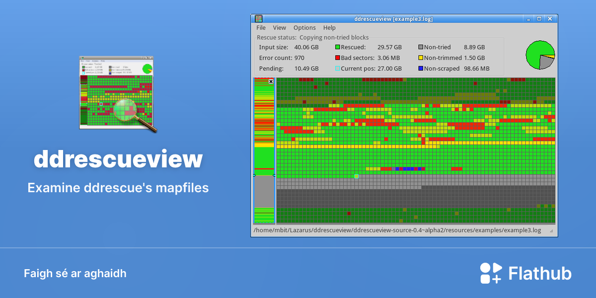Suiteáil ddrescueview ar Linux | Flathub