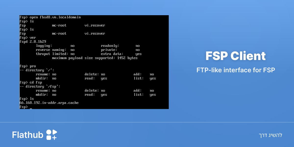 התקנת FSP Client על לינוקס | Flathub