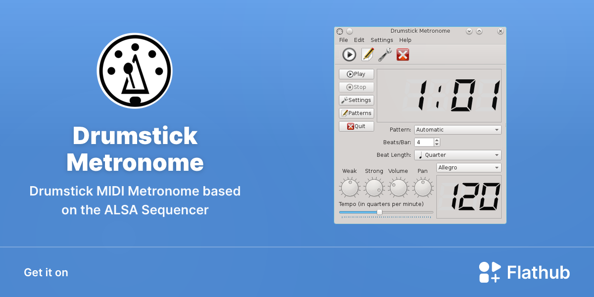 Install Drumstick Metronome on Linux | Flathub