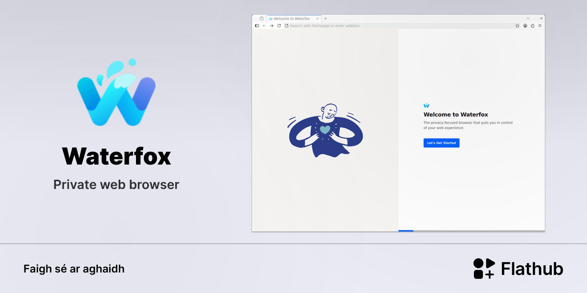 Suiteáil Waterfox ar Linux | Flathub