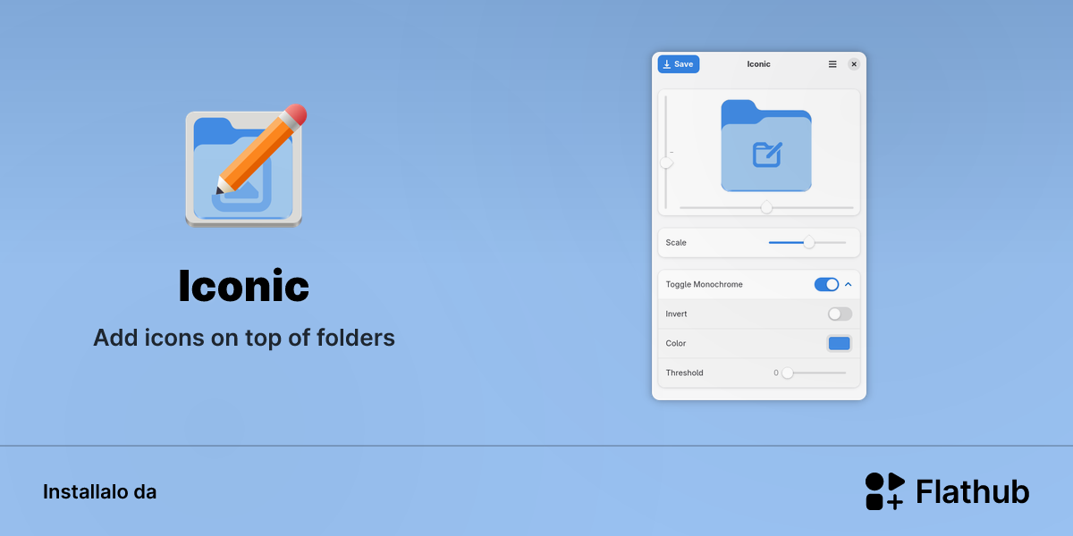 Installa Iconic su Linux | Flathub