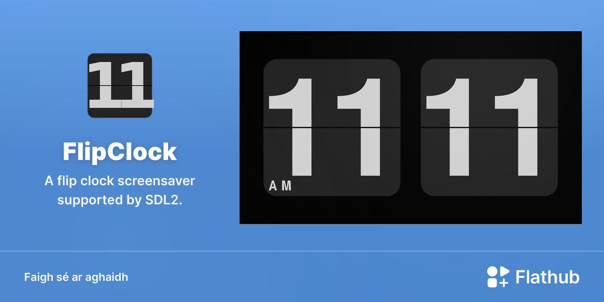 Suiteáil FlipClock ar Linux | Flathub