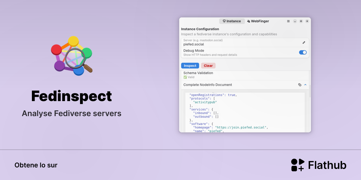 Installar Fedinspect sur Linux | Flathub