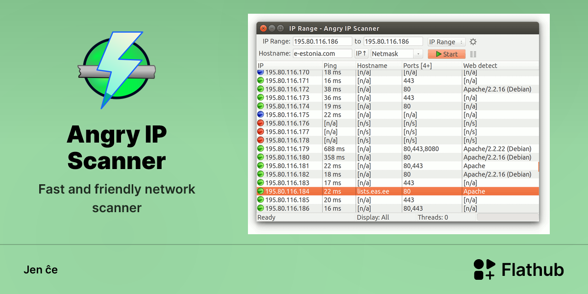 Instali Angry IP Scanner sur Linux | Flathub