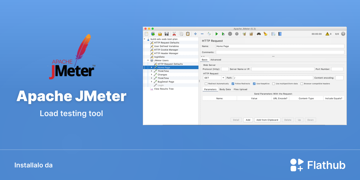 Installa Apache JMeter su Linux | Flathub