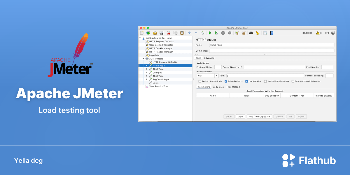 Asebded n Apache JMeter ɣef Linux | Flathub