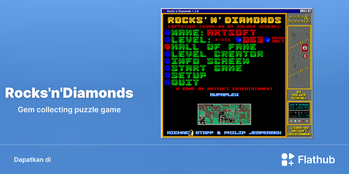 Memasang Rocks'n'Diamonds di Linux | Flathub